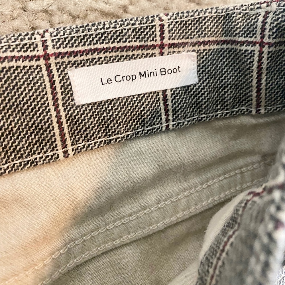 Frame Plaid Pants Le Crop Mini Boot - Picture 6 of 9